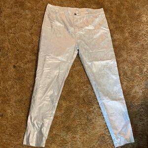 SILVER METALLIC LIKE SHINY PLUS SIZE XXL JEANS!!🩶🩶🩶